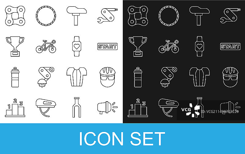 自行车头灯、头盔和丝带图片素材