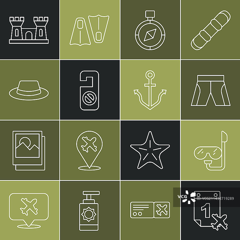 日历飞机潜水面罩图片素材