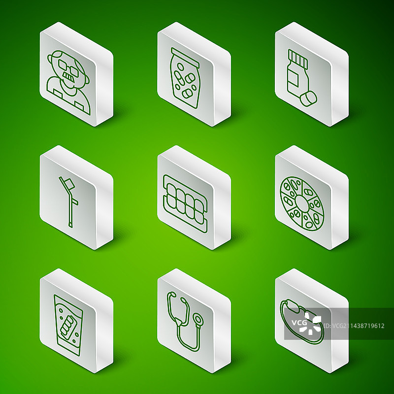 线条眼镜、听诊器与祖父图片素材