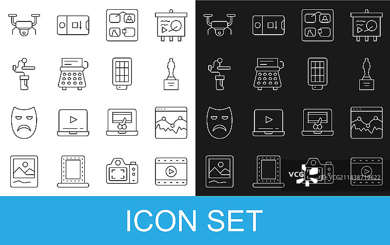 音乐均衡器电影播放视频线条图片素材