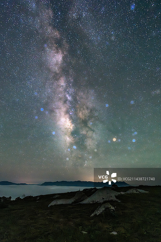 北阳山银河图片素材