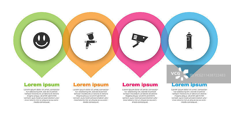 笑脸颜料喷枪监控摄像头图片素材