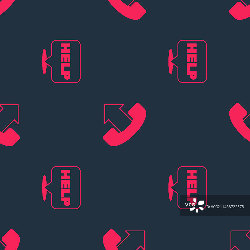 包含帮助和24小时电话文字的对话气泡图片素材