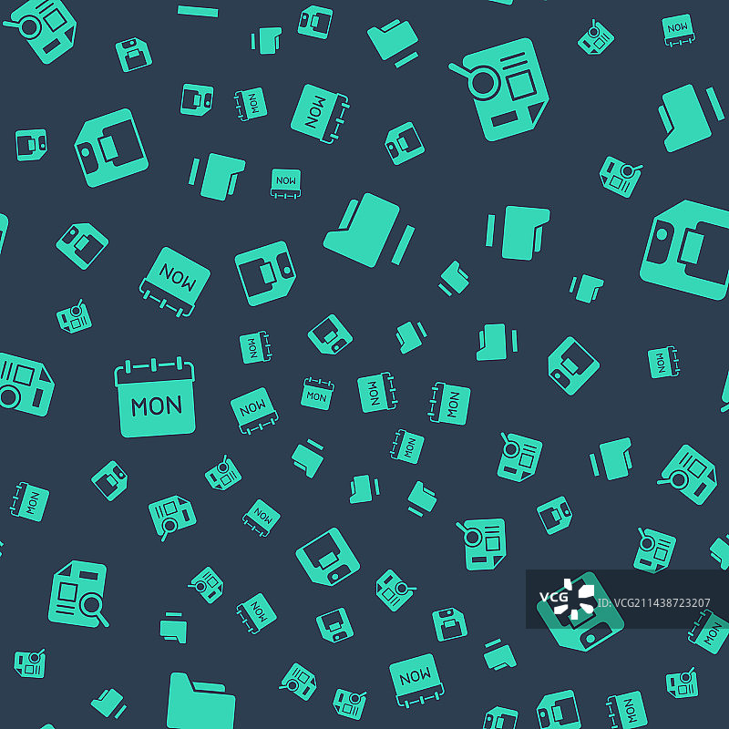 含图表日历的文档文件夹图片素材