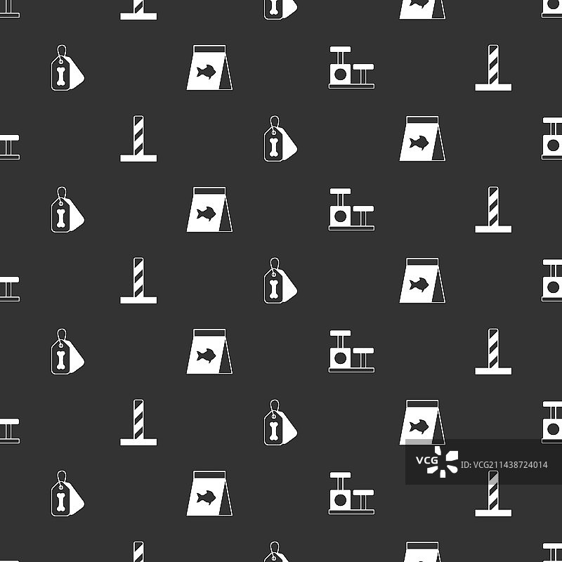 猫抓柱与玩具狗项圈骨头图片素材