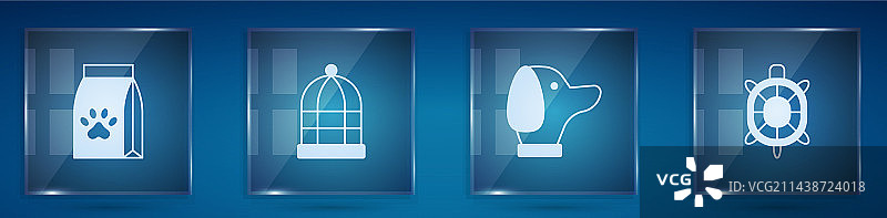 宠物食品袋（鸟、狗等）套装图片素材