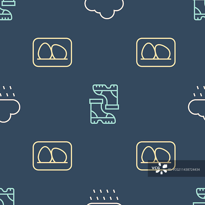 线型云雨小鸡鸡蛋图片素材