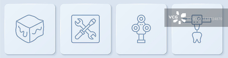 2.5D立方体3D扫描仪打印机图片素材