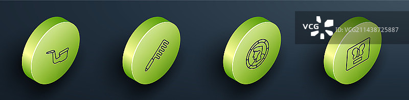 2.5D线条烟斗发刷图片素材