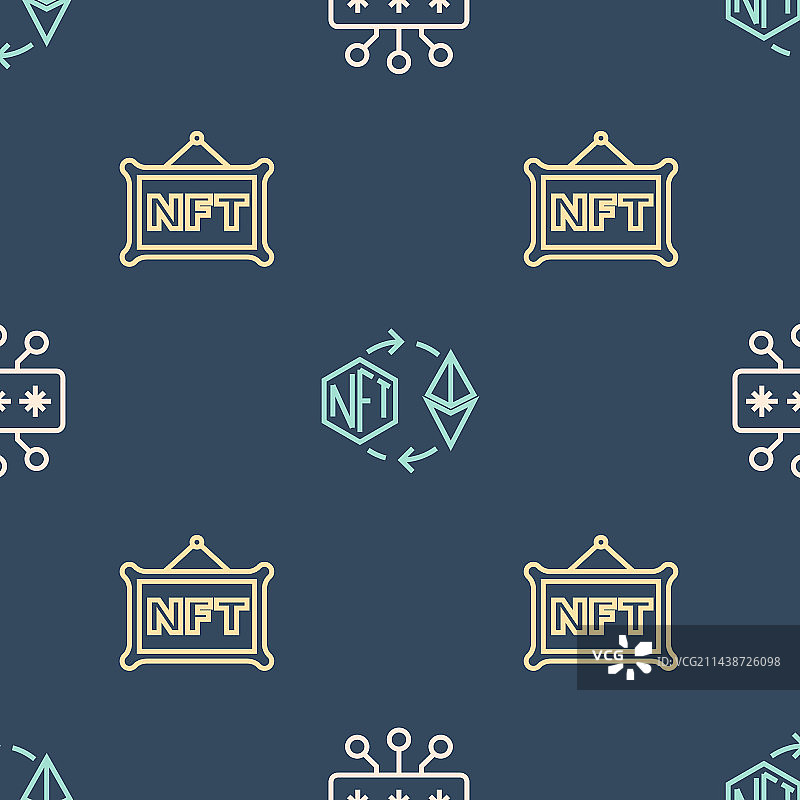 网络安全、NFT数字加密艺术图片素材