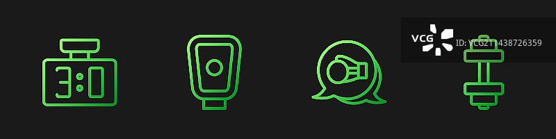 拳击手套运动机械记分牌套装图片素材