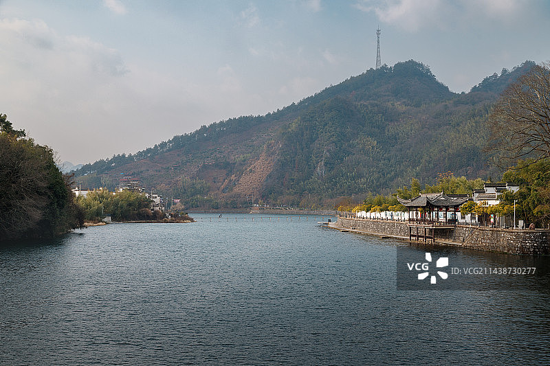 绩溪县龙川景区风光图片素材