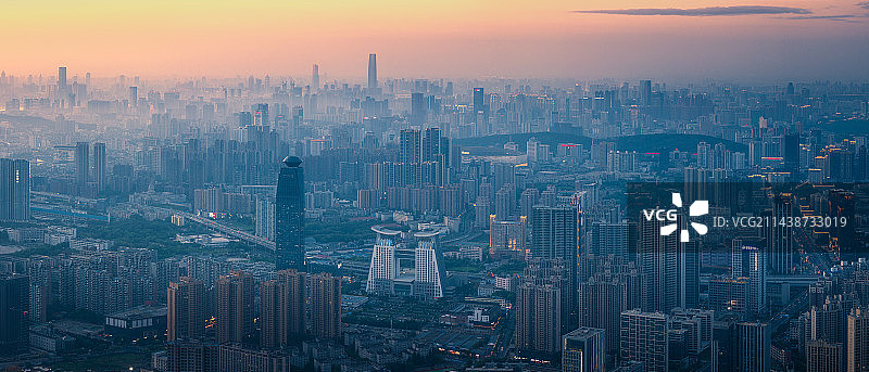武汉武昌城市日落风光图片素材