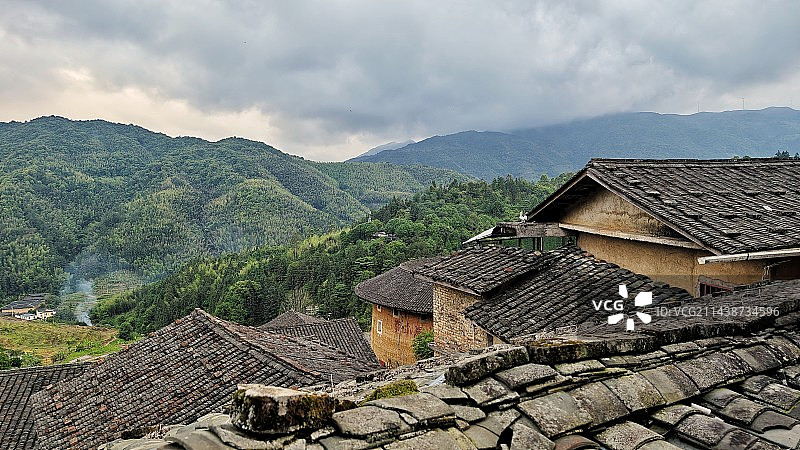 福建南靖田螺坑古村一角图片素材