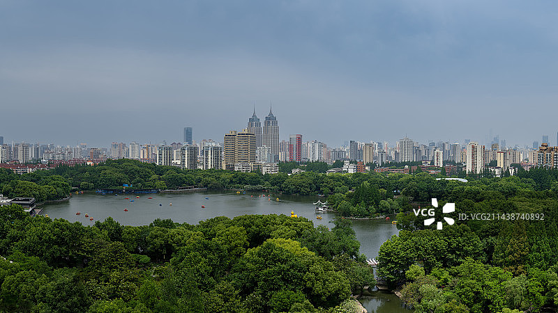 长风公园日间全景图片素材