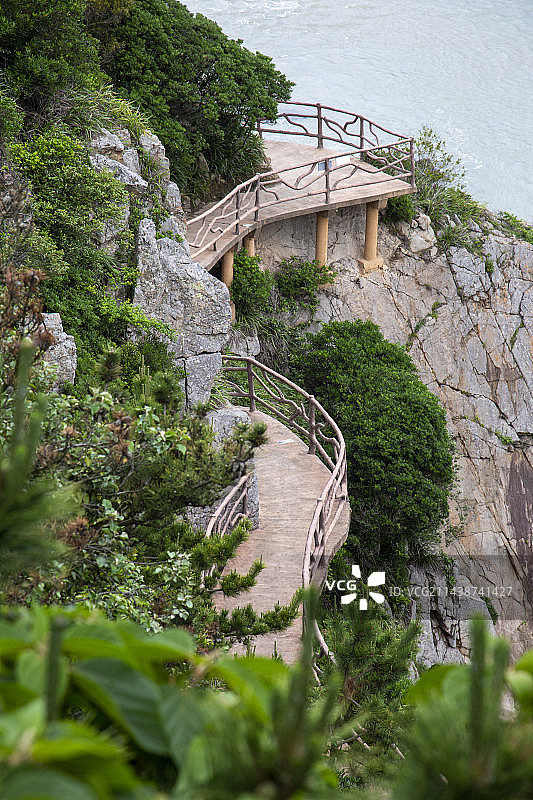 浙江温州市“洞头风景区”半屏山风光。图片素材
