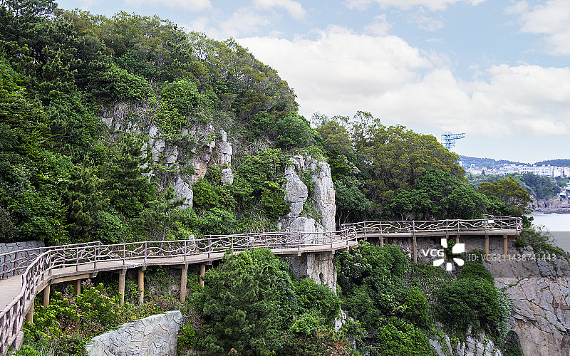浙江温州市“洞头风景区”半屏山风光。图片素材