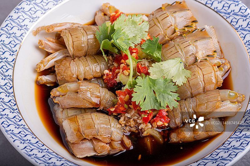 潮汕生腌，皮皮虾图片素材