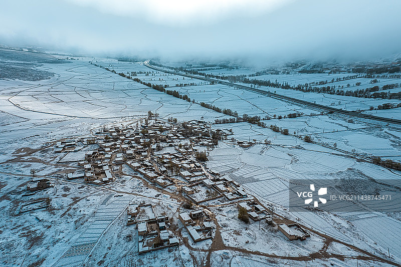 大美雪域，西藏拉萨墨竹工卡雪景，拍过最壮美的雪景组照图片素材