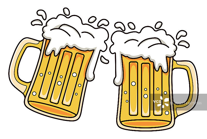 啤酒元素矢量插画图片素材