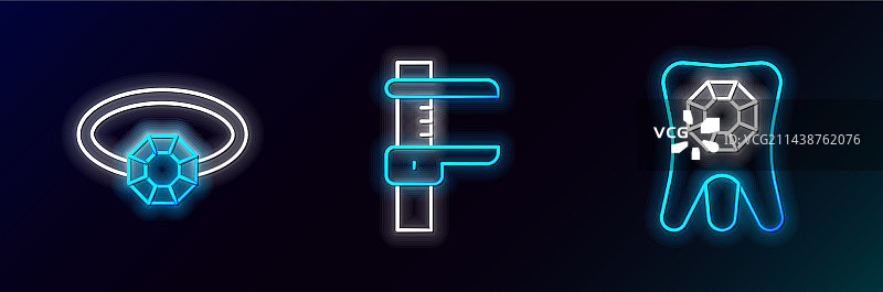 镶钻牙齿线条设计图片素材