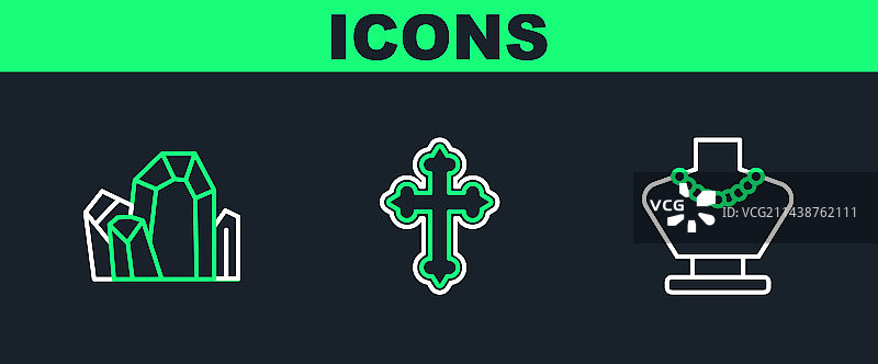 人体模型上的项链宝石合集图片素材