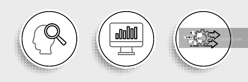 线条组合：时间管理、搜索用户图片素材