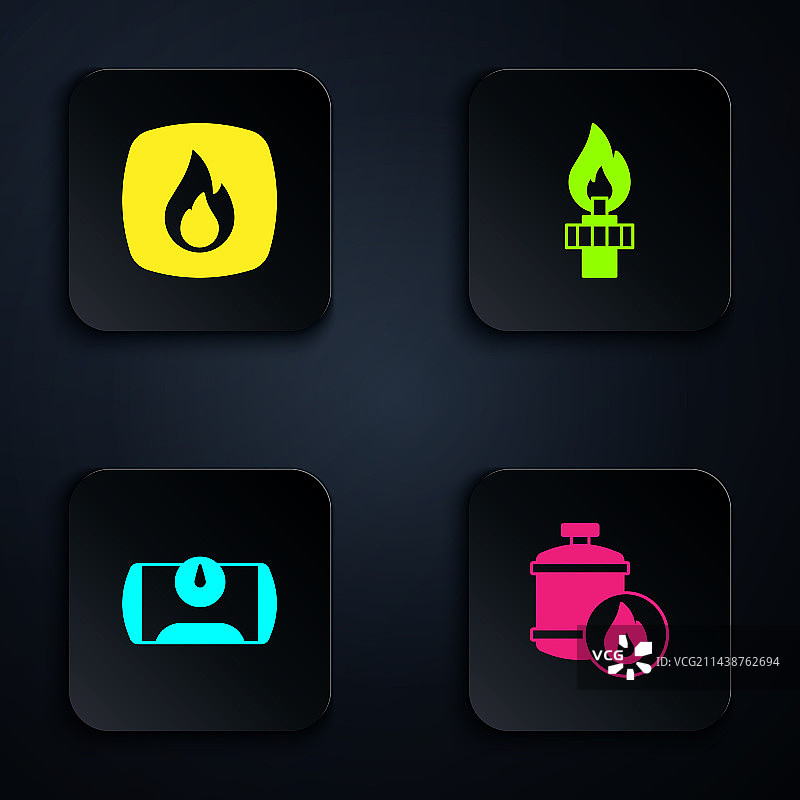 丙烷气罐车用燃气火焰图片素材