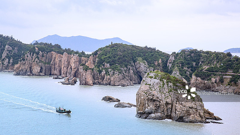 浙江温州“洞头风景区”仙叠岩风光图片素材