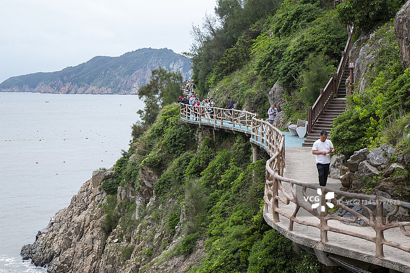 浙江温州“洞头风景区”仙叠岩风光图片素材