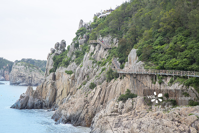 浙江温州“洞头风景区”仙叠岩风光图片素材