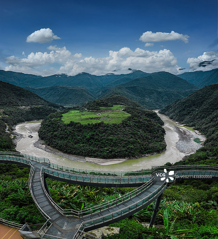 墨脱果果塘大拐弯图片素材