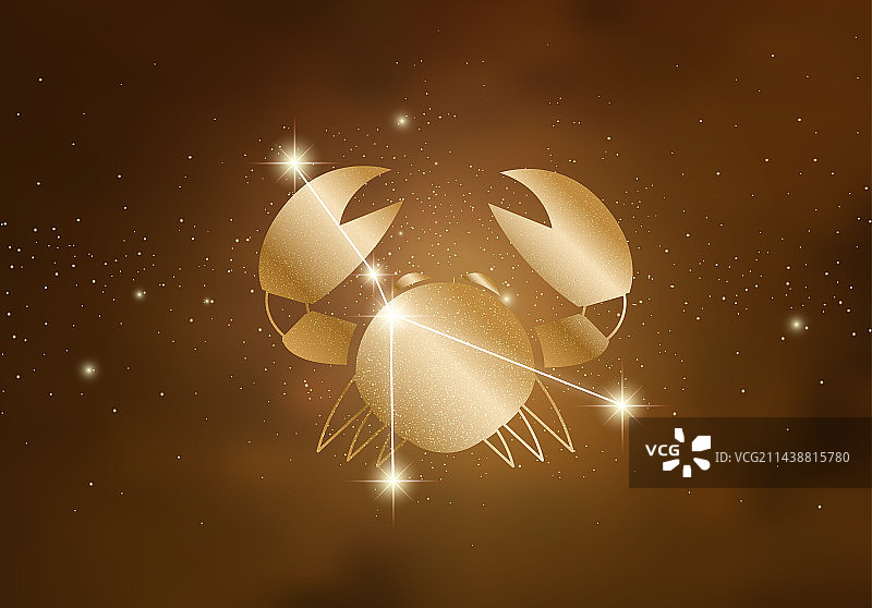 巨蟹座 螃蟹 天文星座 矢量背景图片素材