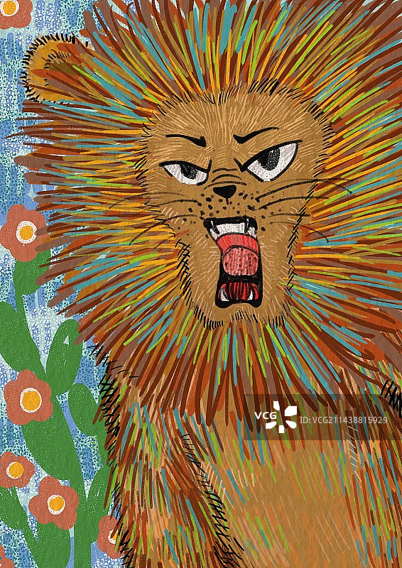 童趣插画动物shiz图片素材