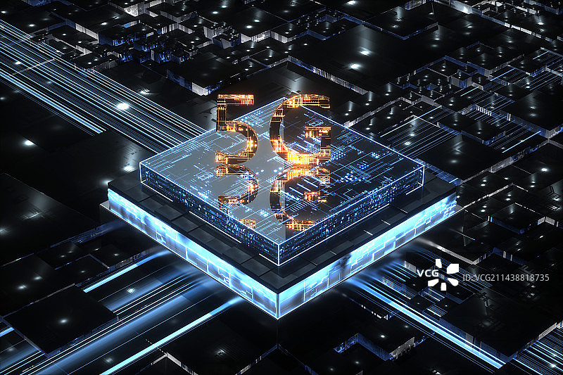 3D电脑芯片处理器图片素材