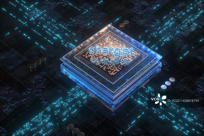 3D电脑芯片处理器图片素材