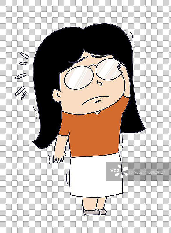 元素：近视眼老花眼戴眼镜的女性图片素材