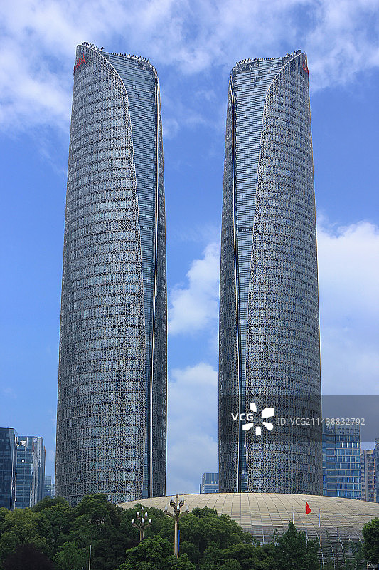 成都金融城双子塔图片素材