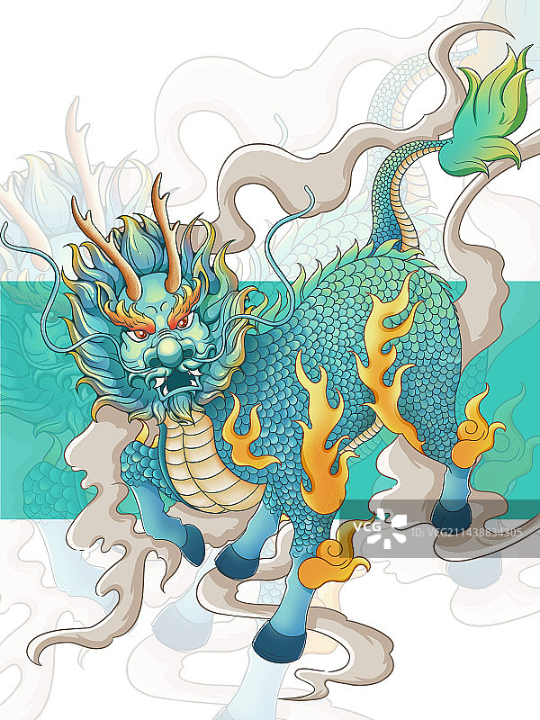 国潮瑞兽——麒麟图片素材