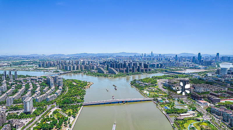 宁波都市风貌天际线图片素材