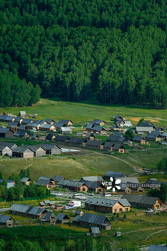 新疆禾木的夏天图片素材