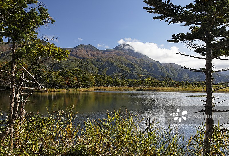 一湖景象图片素材