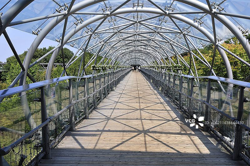 鸟取花回廊花穹顶圆形走道（日本鸟取县西伯郡）图片素材