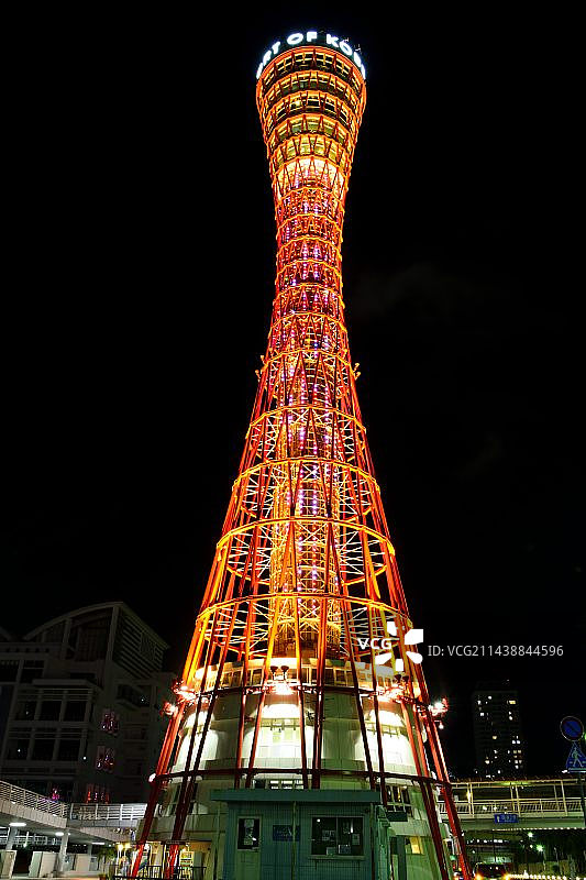 日本神户港塔夜景图片素材