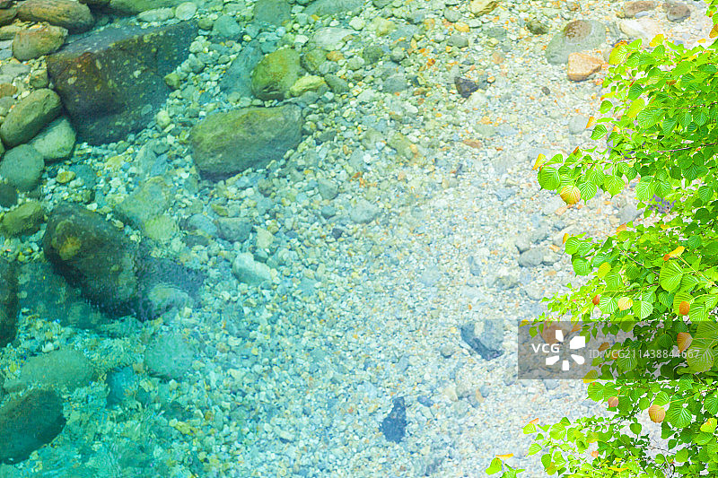 长野县大桑村阿寺溪谷图片素材