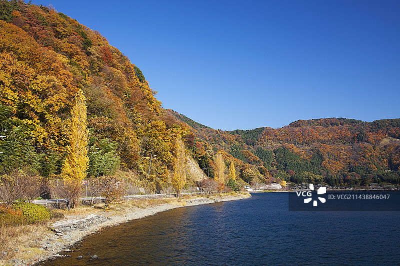 琵琶湖，位于伊香郡，滋贺县图片素材