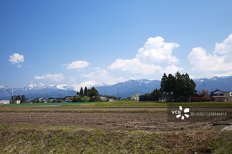 日本富山县黑部市乡村风光图片素材