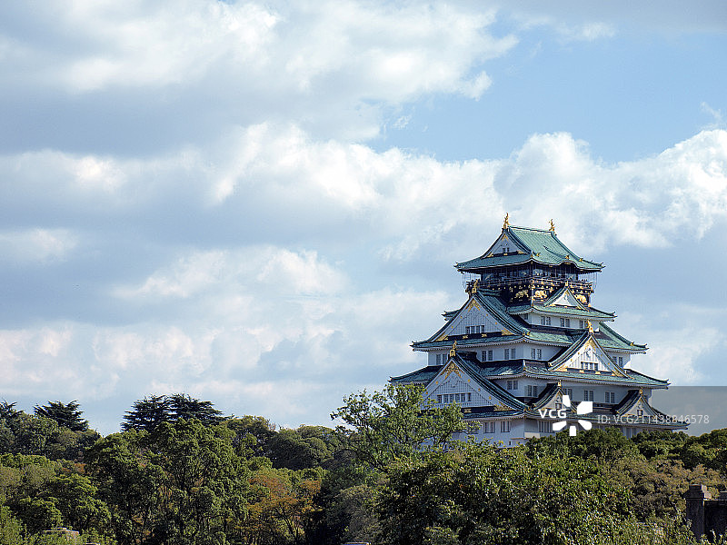 大阪城，大阪府大阪市中央区图片素材