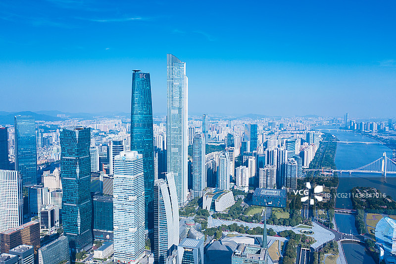 广州CBD城市天际线图片素材