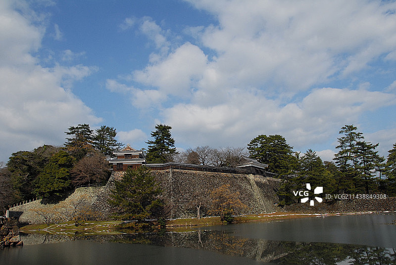 松江城护城河，殿町，松江市，岛根县图片素材